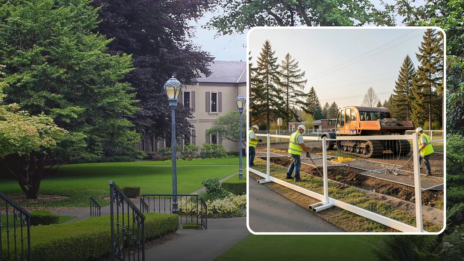 Temporary Fencing in Woodinville, King County, WA - Temporary fencing secures work sites, events, and hazards on public property quickly and safely.