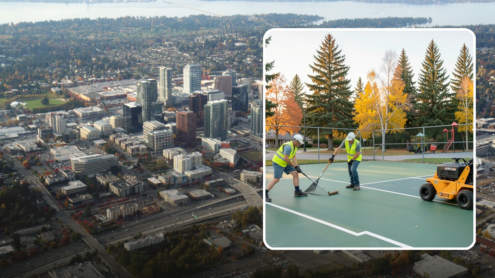 Tennis Court Maintenance in Bellevue, King County, WA - Routine cleaning and minor repair that protects public tennis court investments across municipal park systems.