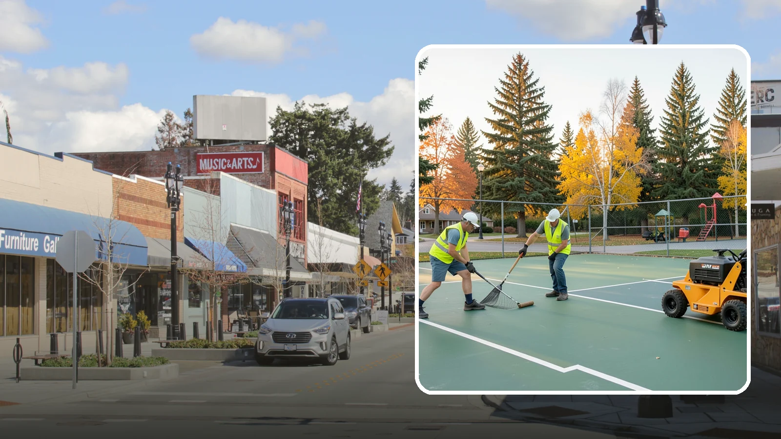 Tennis Court Maintenance in Bothell, King County, WA - Routine cleaning and minor repair that protects public tennis court investments across municipal park systems.