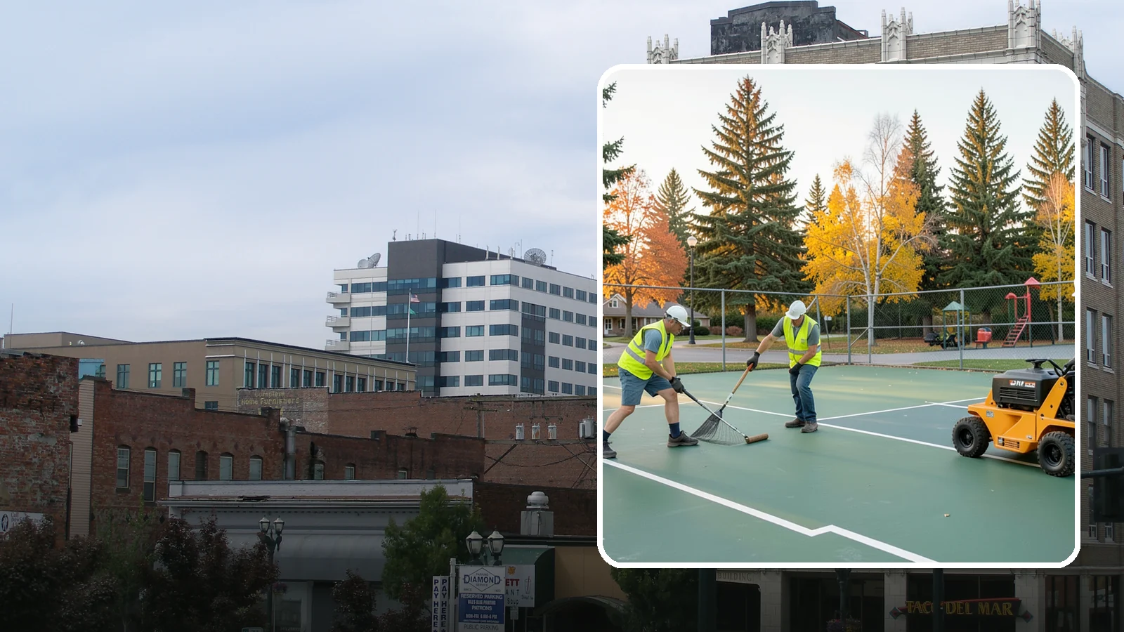 Tennis Court Maintenance in Everett, Snohomish County, WA - Routine cleaning and minor repair that protects public tennis court investments across municipal park systems.