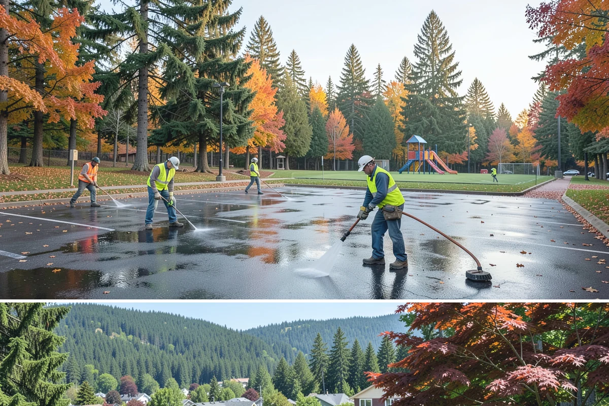 Tennis Court Maintenance in Index, Snohomish County, WA - Surface cleaning and re-striping perform best in the drier May-through-September window when coatings cure properly.