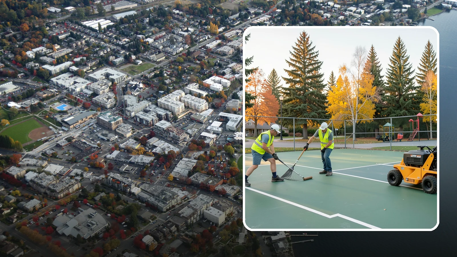 Tennis Court Maintenance in Kirkland, King County, WA - Routine cleaning and minor repair that protects public tennis court investments across municipal park systems.