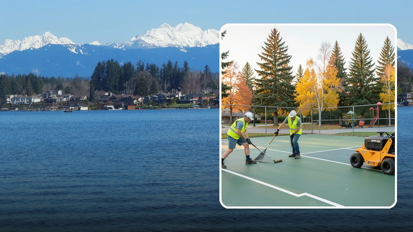 Tennis Court Maintenance in Lake Stevens, Snohomish County, WA - Routine cleaning and minor repair that protects public tennis court investments across municipal park systems.