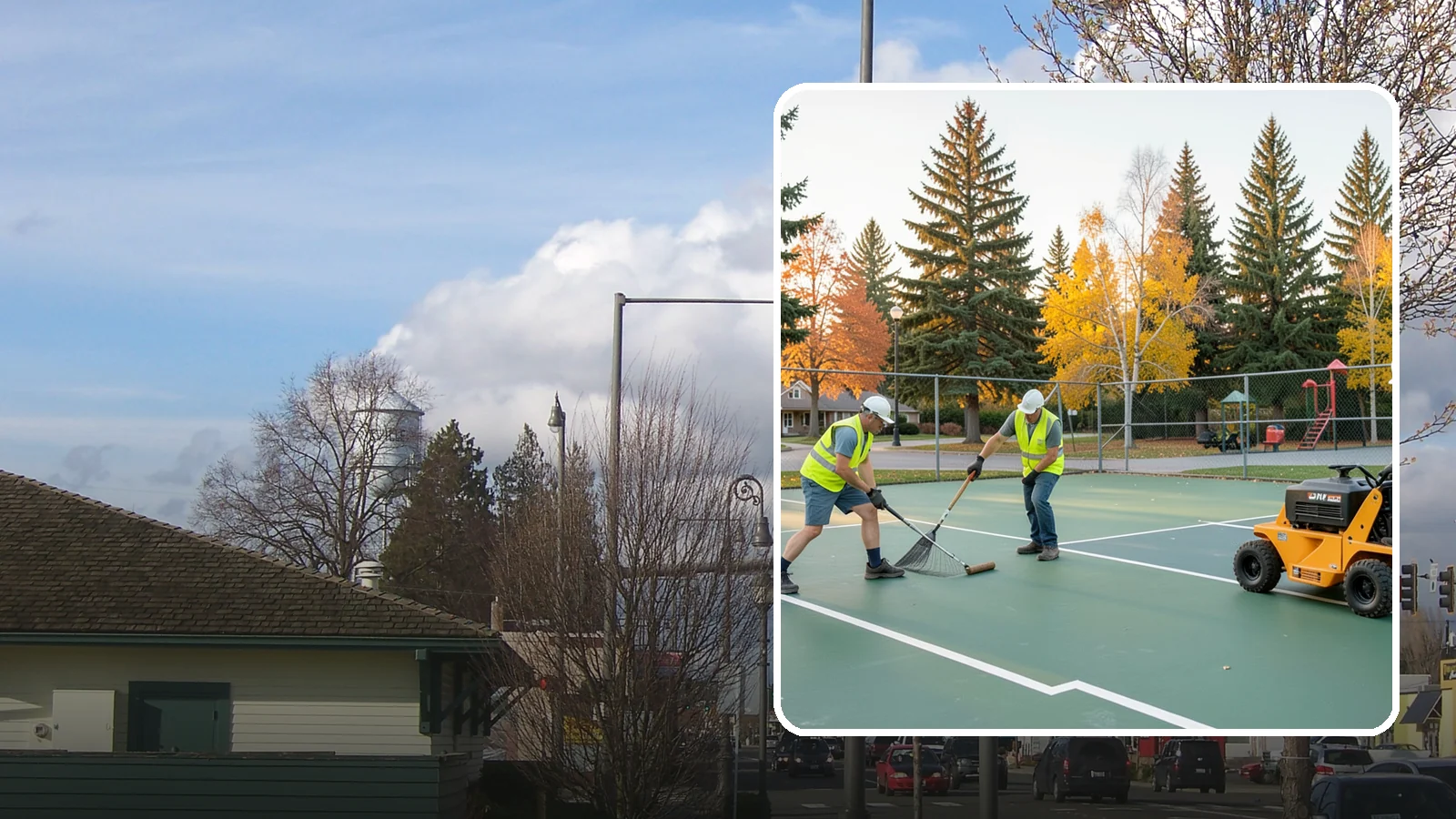Tennis Court Maintenance in Marysville, Snohomish County, WA - Routine cleaning and minor repair that protects public tennis court investments across municipal park systems.