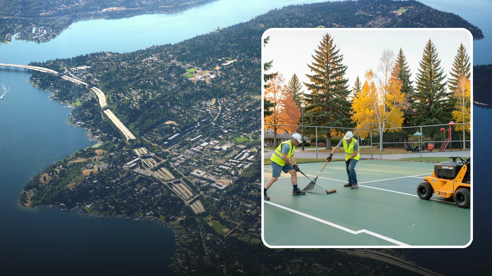 Tennis Court Maintenance in Mercer Island, King County, WA - Routine cleaning and minor repair that protects public tennis court investments across municipal park systems.