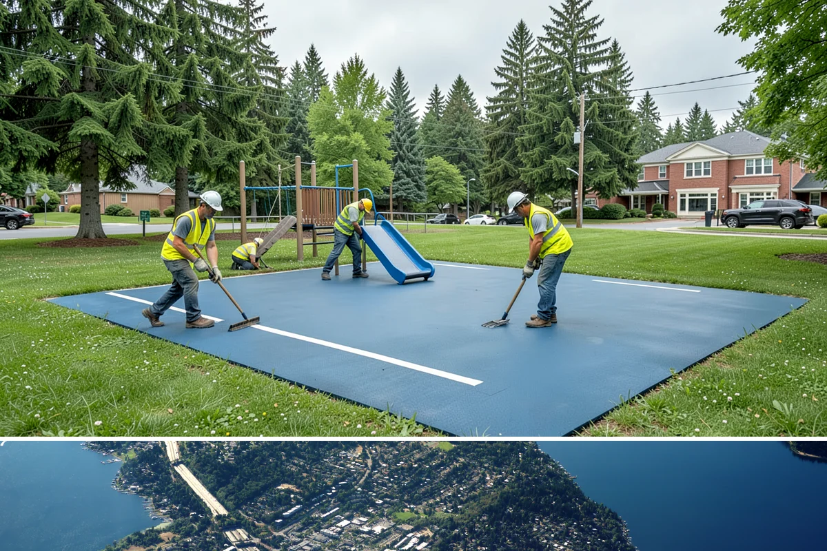 Tennis Court Maintenance in Mercer Island, King County, WA - Surface cleaning and re-striping perform best in the drier May-through-September window when coatings cure properly.