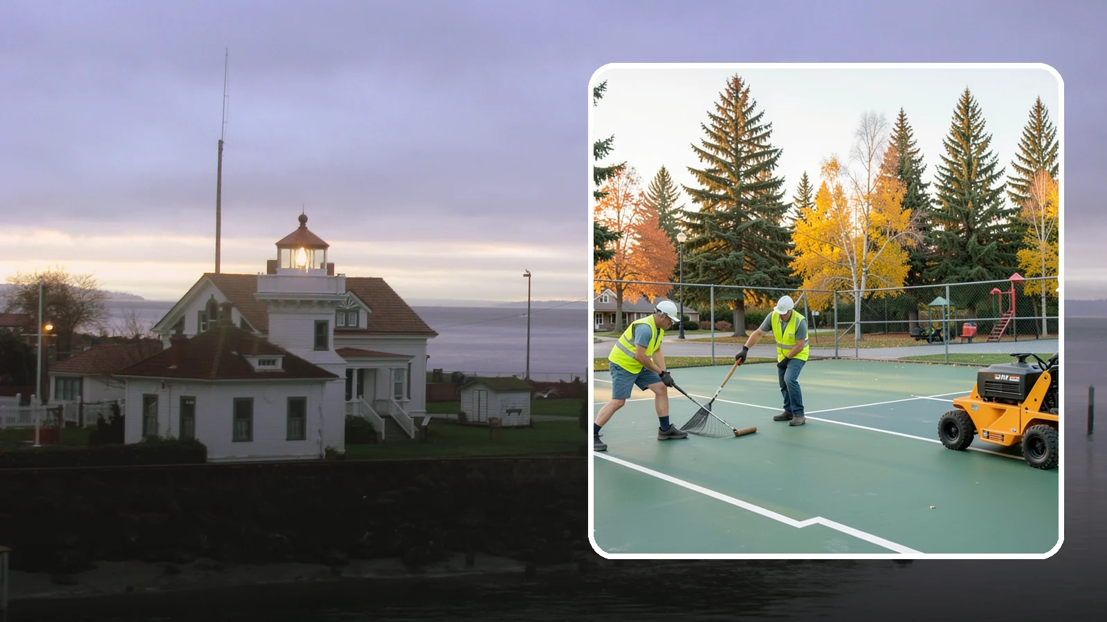 Tennis Court Maintenance in Mukilteo, Snohomish County, WA - Routine cleaning and minor repair that protects public tennis court investments across municipal park systems.