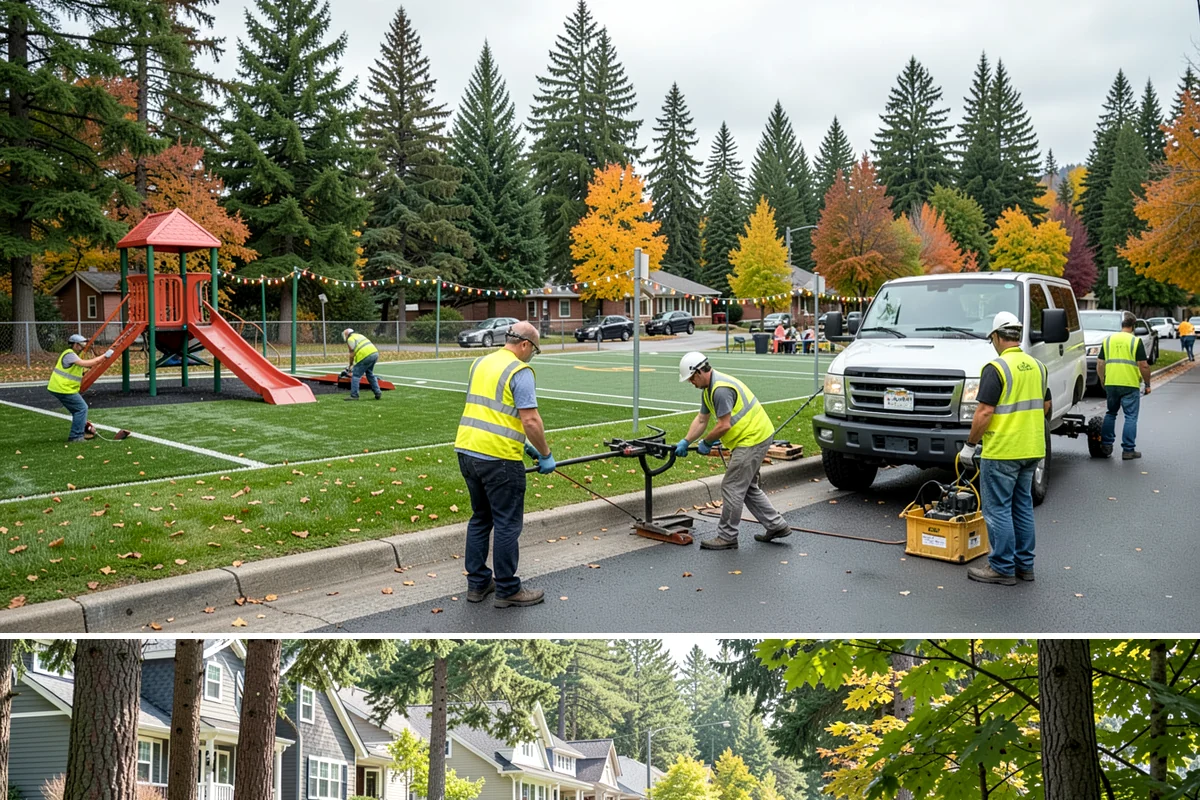 Tennis Court Maintenance in Normandy Park, King County, WA - Surface cleaning and re-striping perform best in the drier May-through-September window when coatings cure properly.