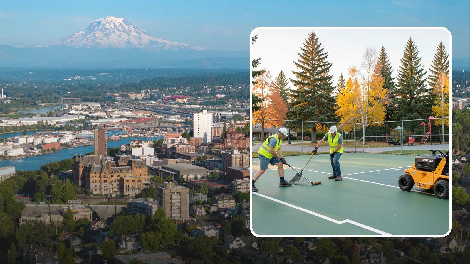 Tennis Court Maintenance in Tacoma, Pierce County, WA - Routine cleaning and minor repair that protects public tennis court investments across municipal park systems.