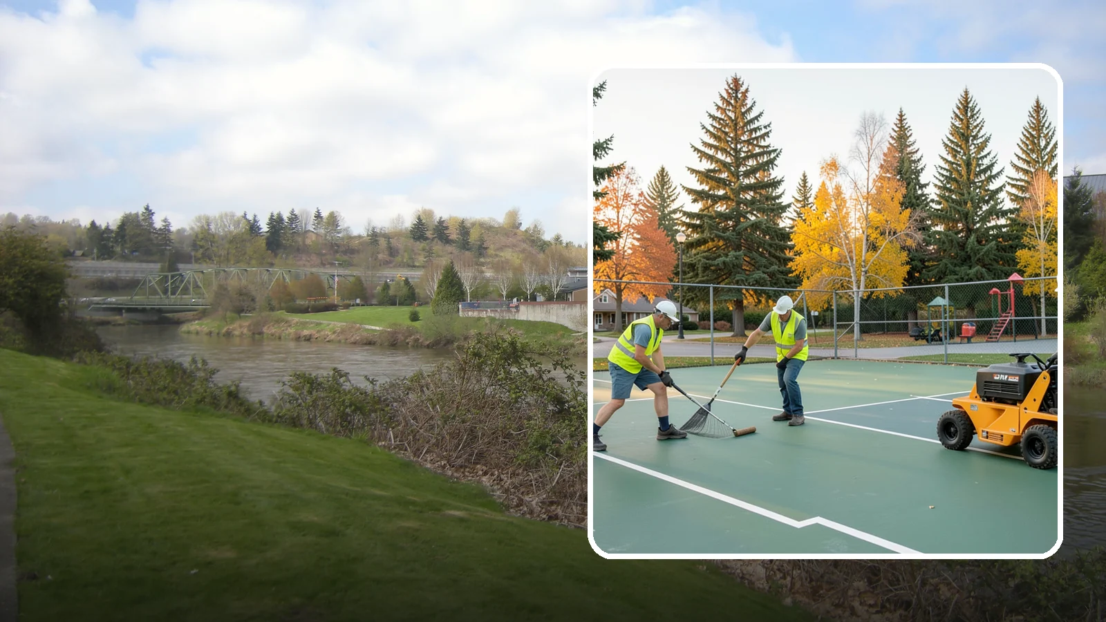 Tennis Court Maintenance in Tukwila, King County, WA - Routine cleaning and minor repair that protects public tennis court investments across municipal park systems.