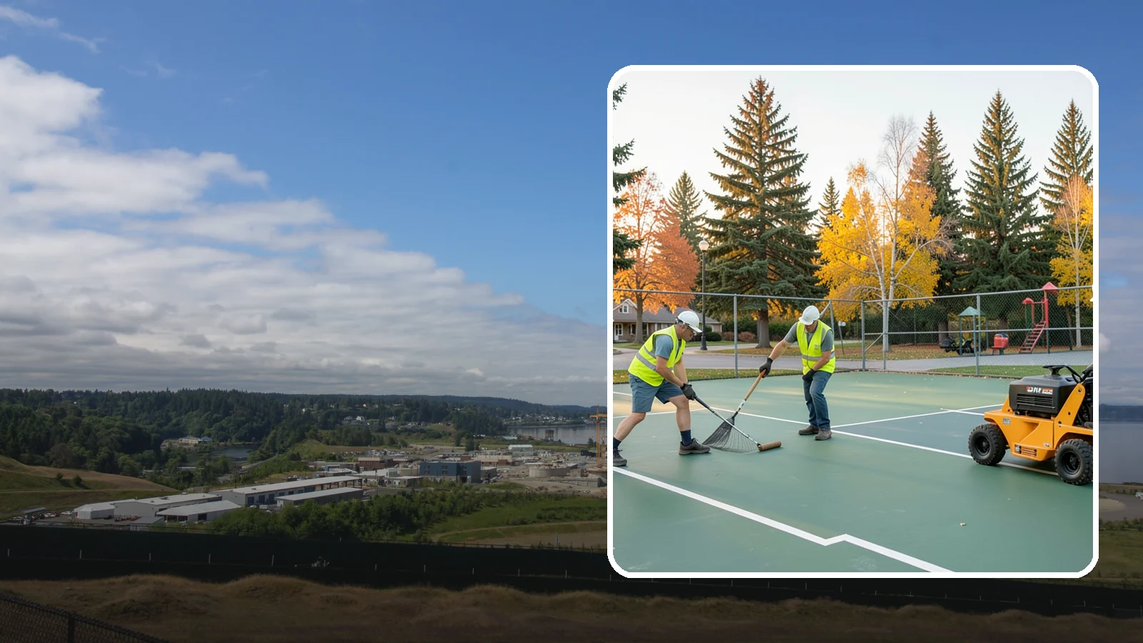 Tennis Court Maintenance in University Place, Pierce County, WA - Routine cleaning and minor repair that protects public tennis court investments across municipal park systems.