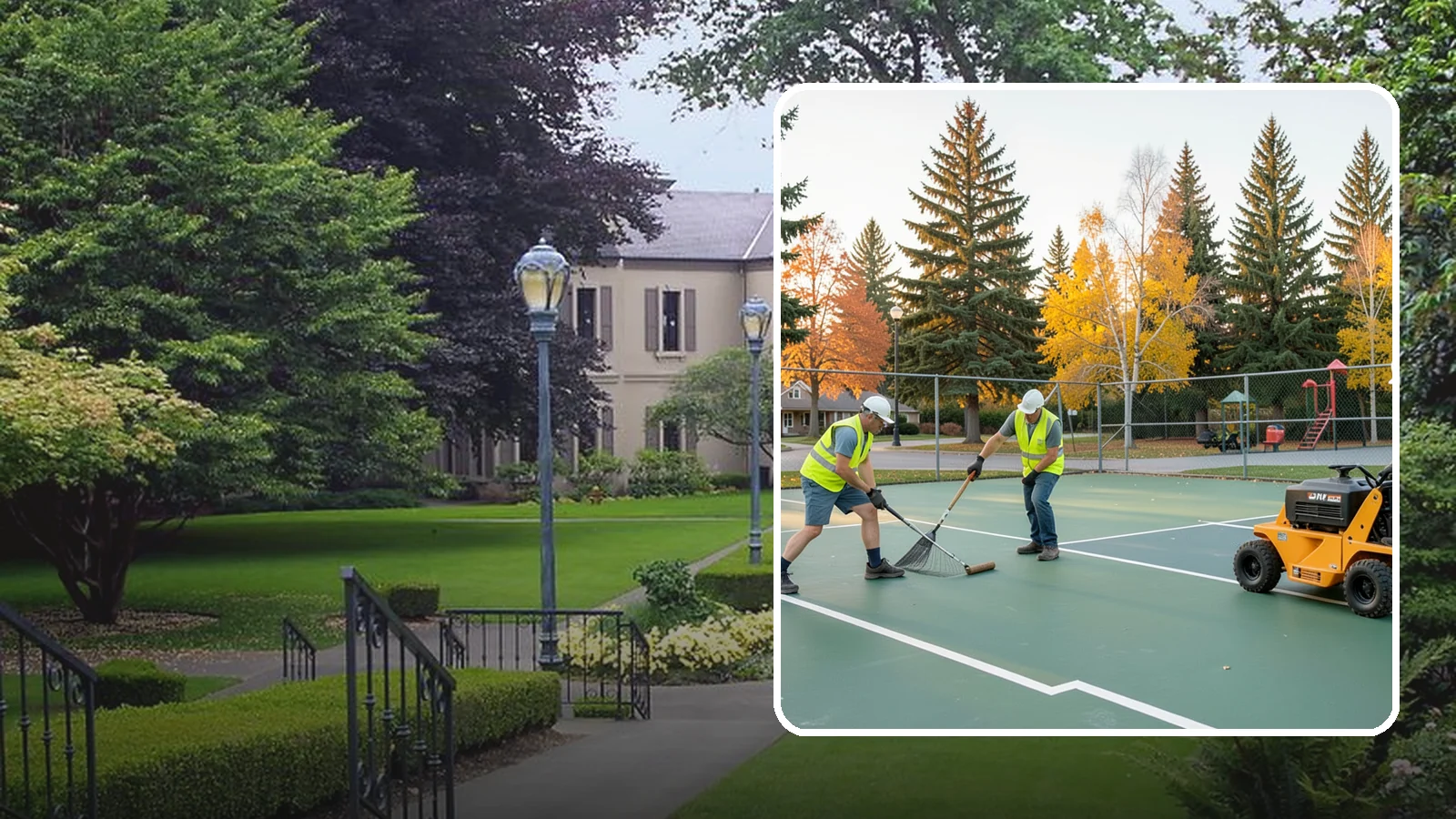 Tennis Court Maintenance in Woodinville, King County, WA - Routine cleaning and minor repair that protects public tennis court investments across municipal park systems.