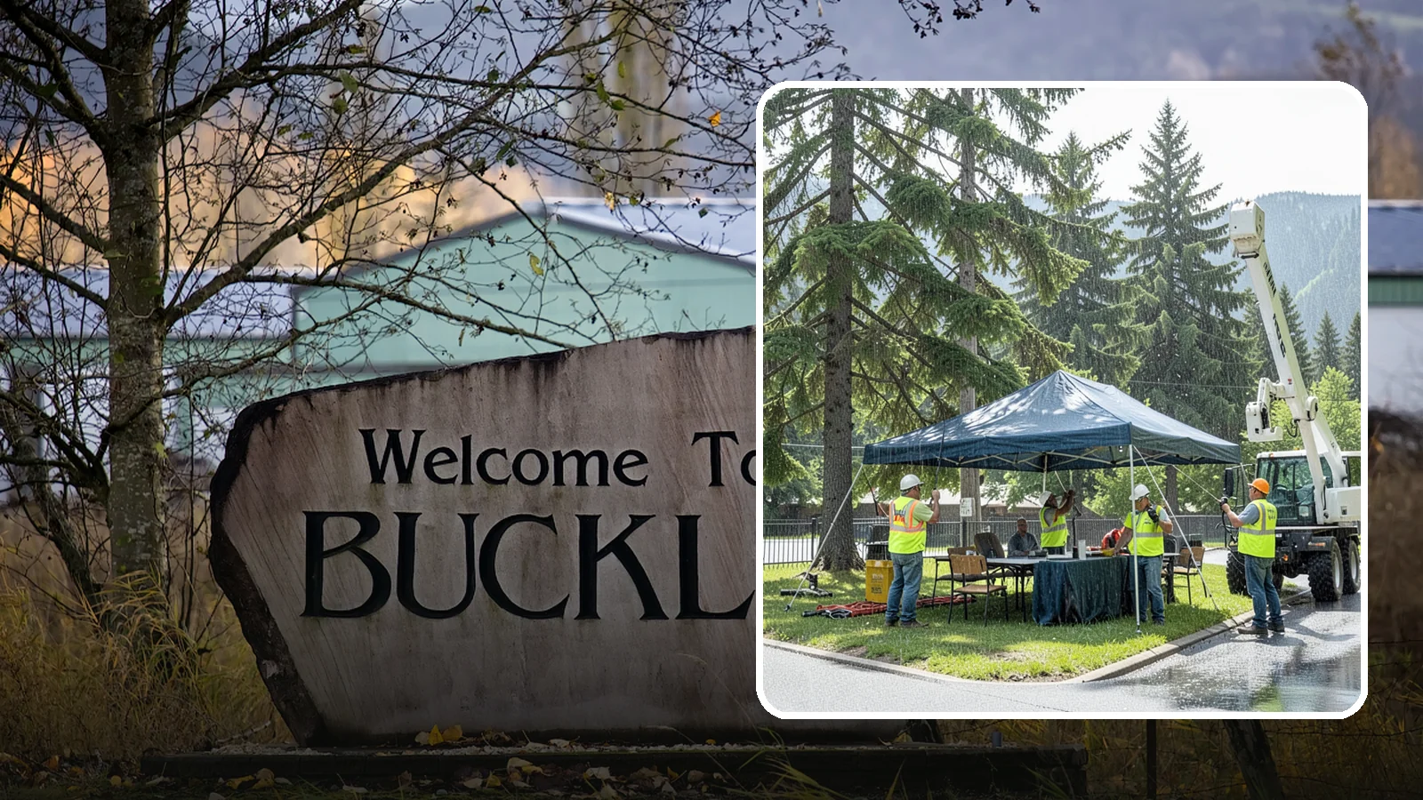 Tent & Canopy Setup in Buckley, Pierce County, WA - Setup of event tents and canopies for Western Washington municipal gatherings and outdoor programs.