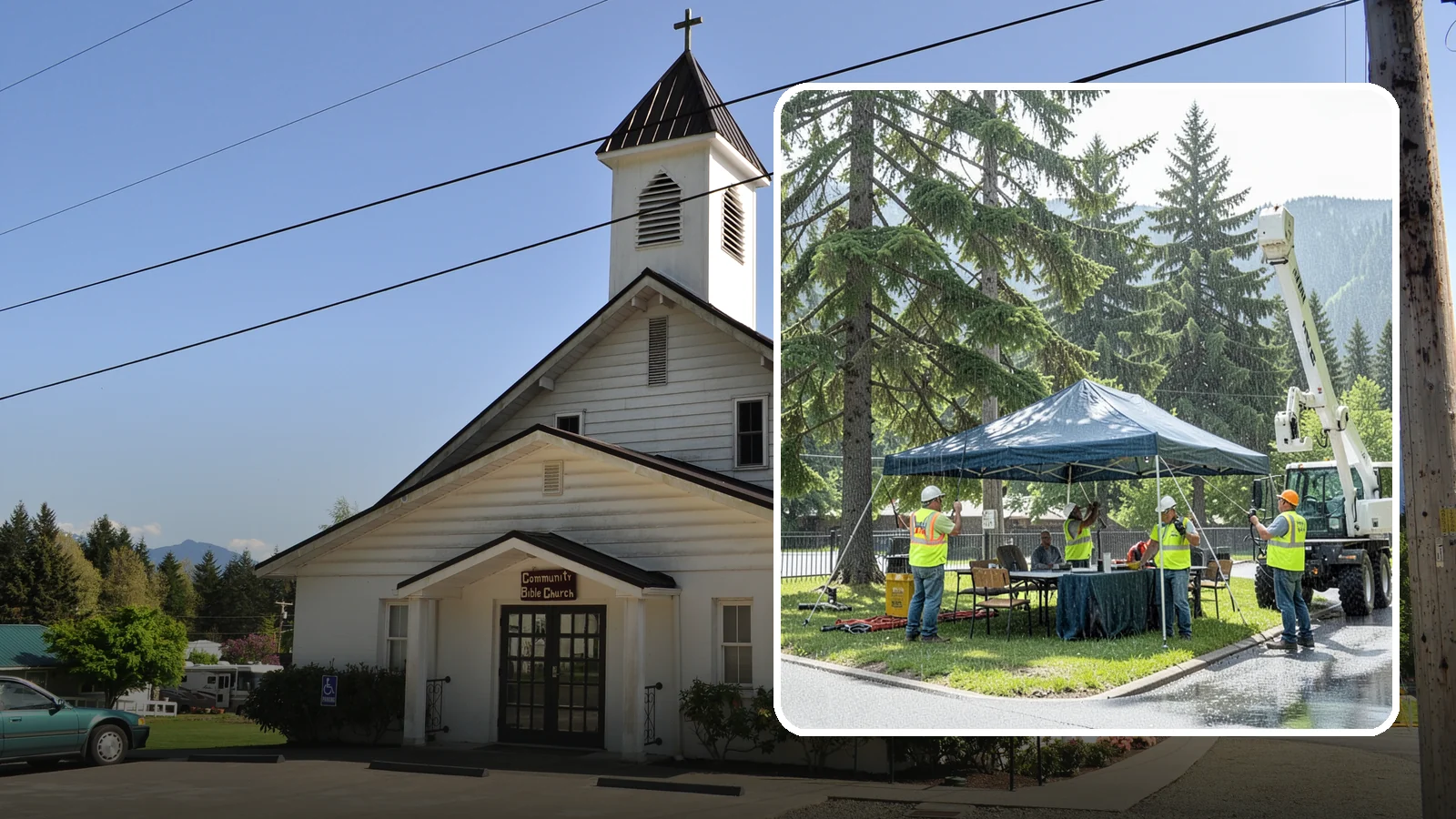 Tent & Canopy Setup in Concrete, Skagit County, WA - Setup of event tents and canopies for Western Washington municipal gatherings and outdoor programs.
