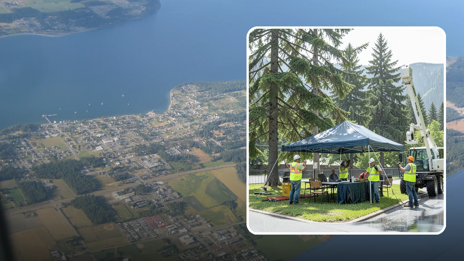 Tent & Canopy Setup in Coupeville, Island County, WA - Setup of event tents and canopies for Western Washington municipal gatherings and outdoor programs.