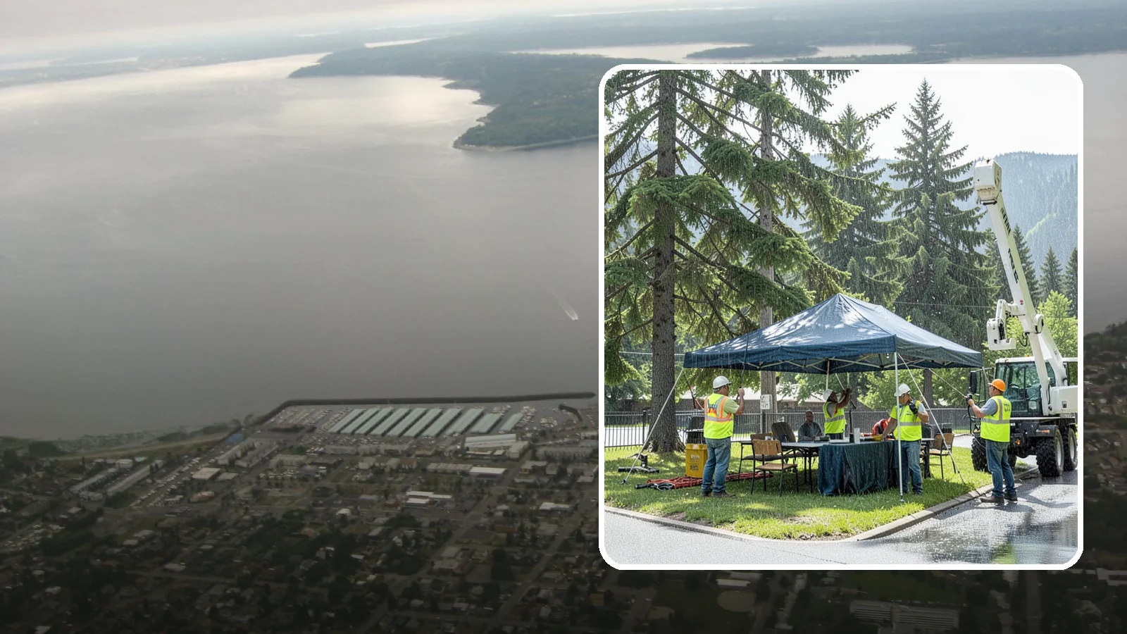 Tent & Canopy Setup in Des Moines, King County, WA - Setup of event tents and canopies for Western Washington municipal gatherings and outdoor programs.