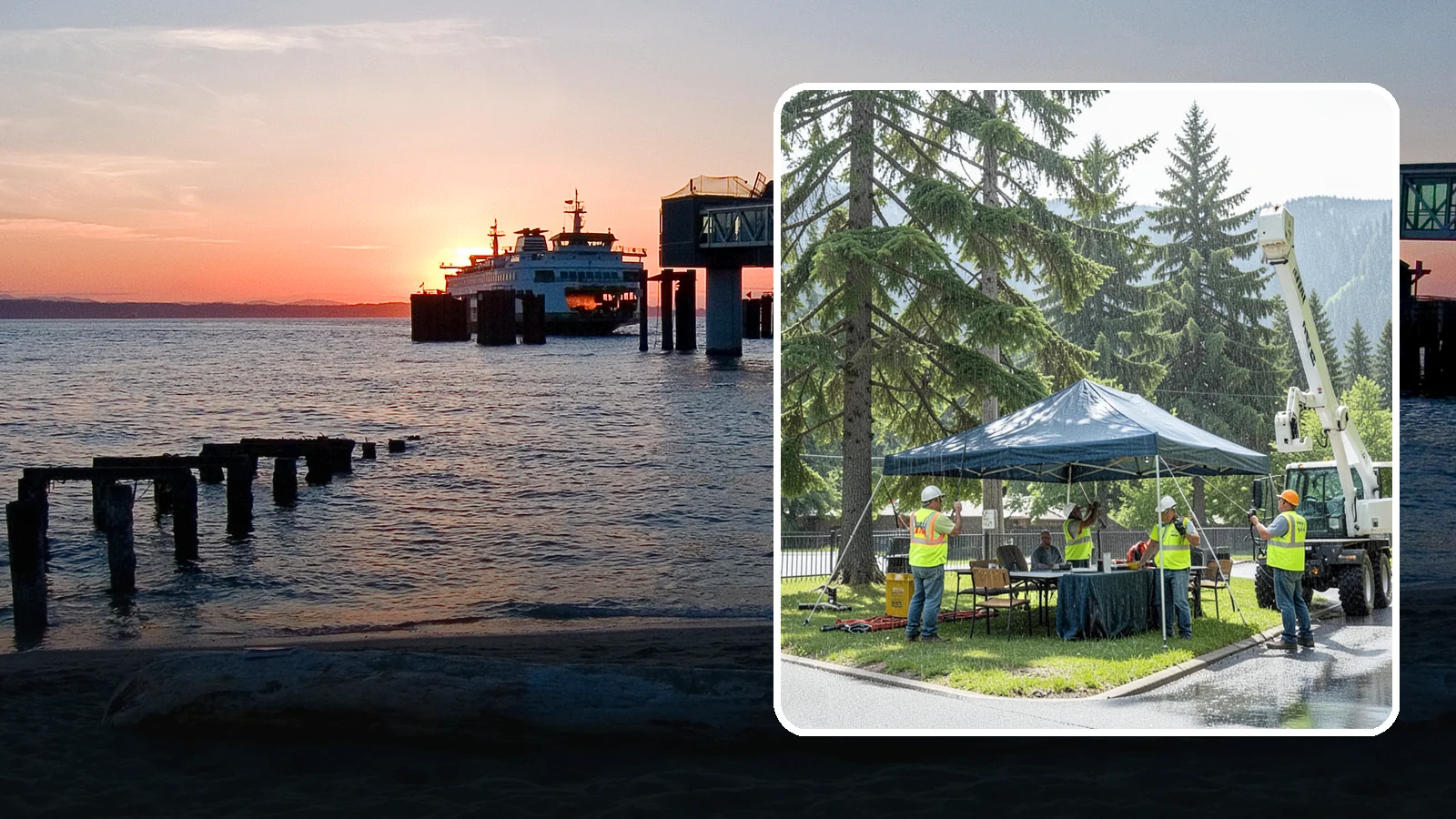 Tent & Canopy Setup in Edmonds, Snohomish County, WA - Setup of event tents and canopies for Western Washington municipal gatherings and outdoor programs.