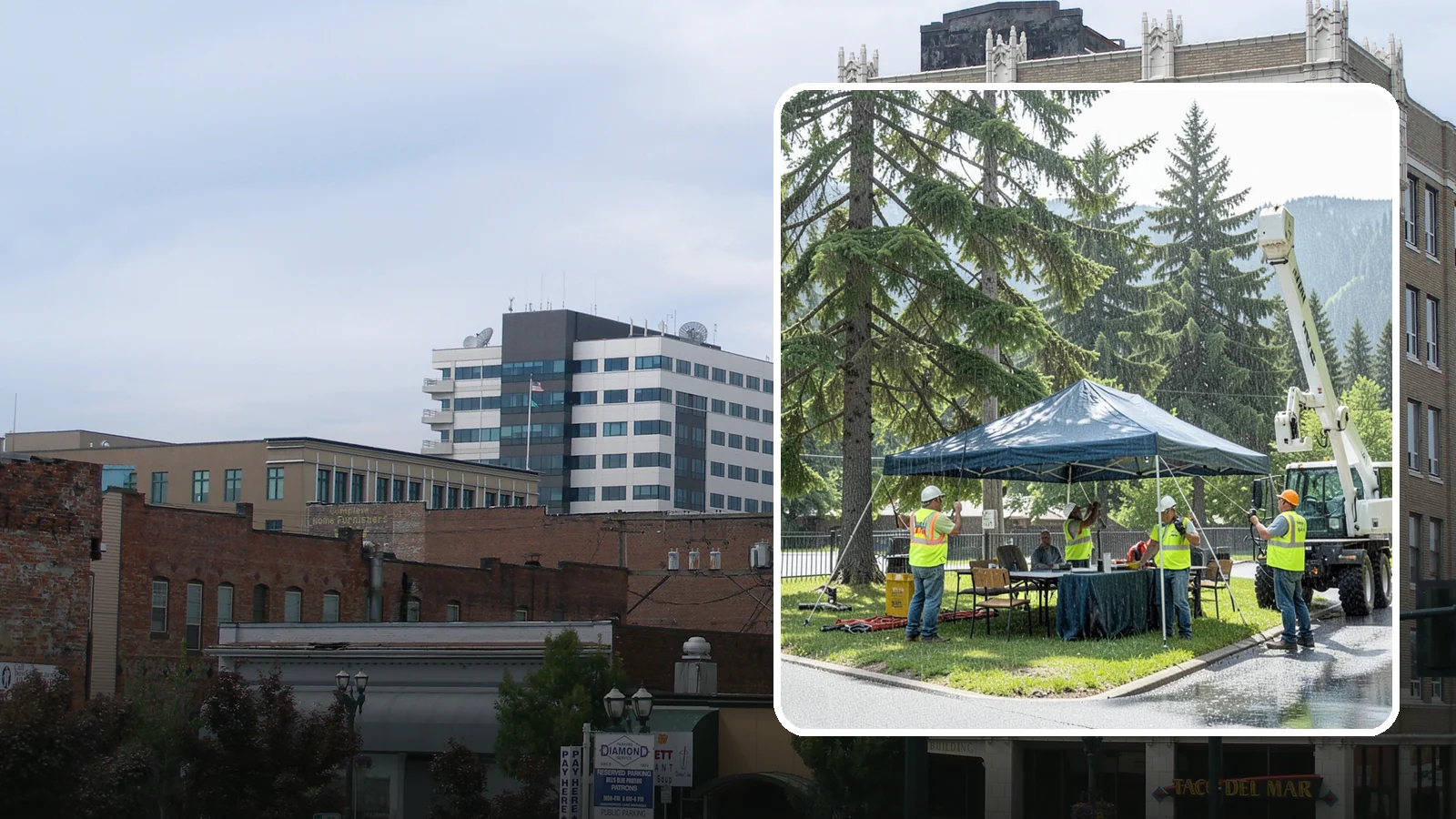 Tent & Canopy Setup in Everett, Snohomish County, WA - Setup of event tents and canopies for Western Washington municipal gatherings and outdoor programs.