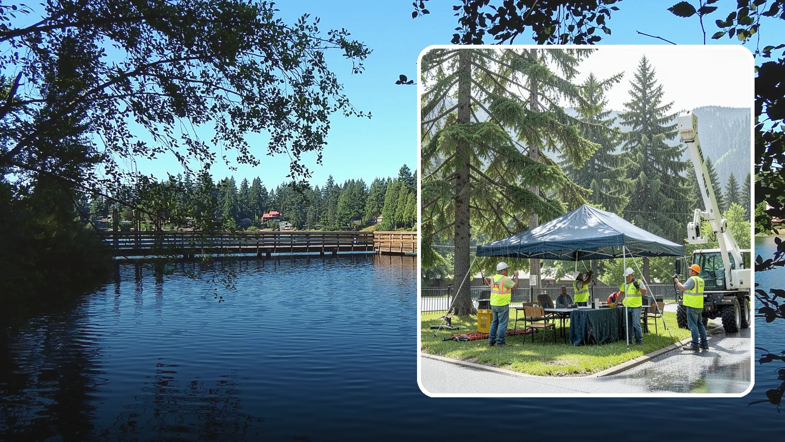Tent & Canopy Setup in Federal Way, King County, WA - Setup of event tents and canopies for Western Washington municipal gatherings and outdoor programs.