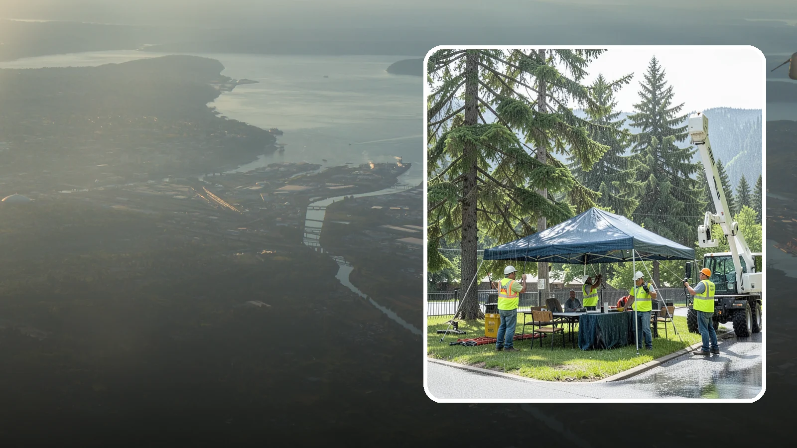 Tent & Canopy Setup in Fife, Pierce County, WA - Setup of event tents and canopies for Western Washington municipal gatherings and outdoor programs.