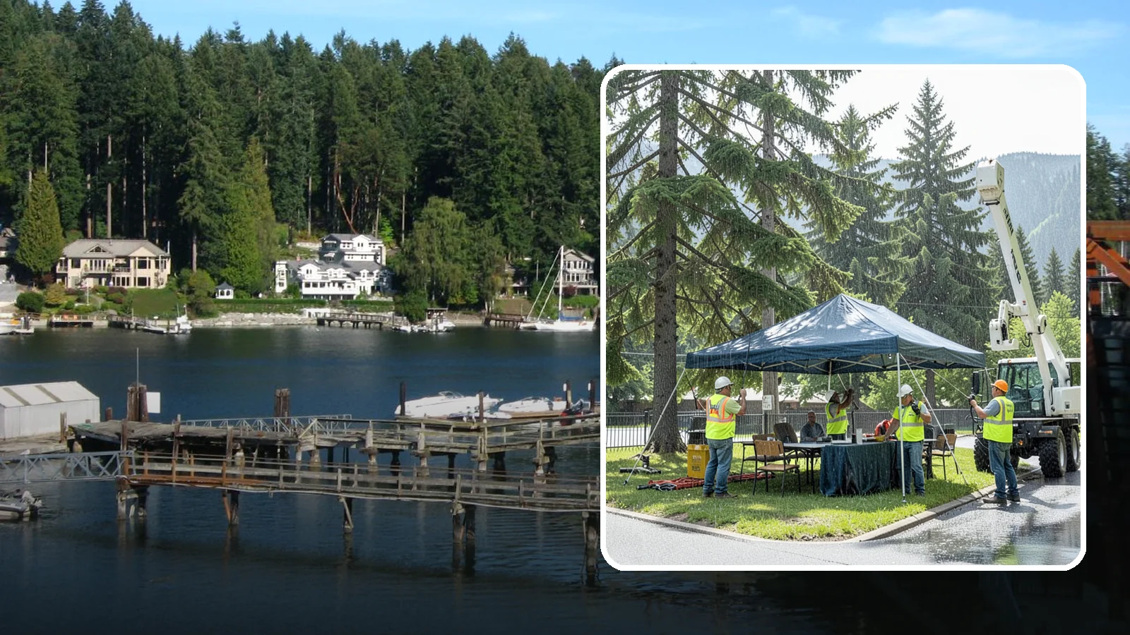 Tent & Canopy Setup in Gig Harbor, Pierce County, WA - Setup of event tents and canopies for Western Washington municipal gatherings and outdoor programs.
