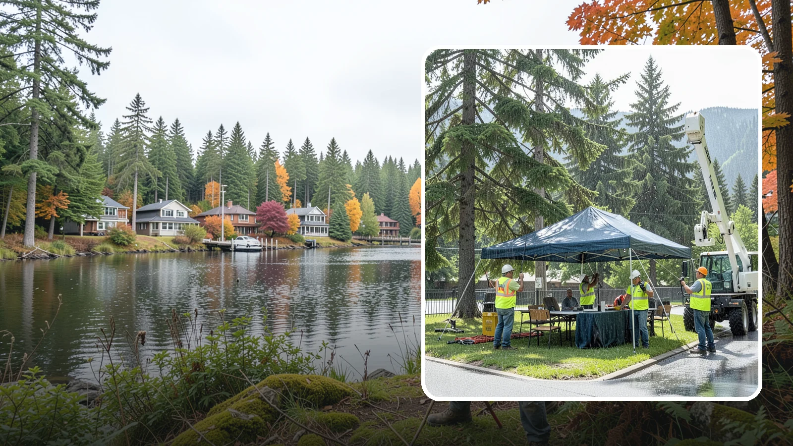 Tent & Canopy Setup in La Conner, Skagit County, WA - Setup of event tents and canopies for Western Washington municipal gatherings and outdoor programs.