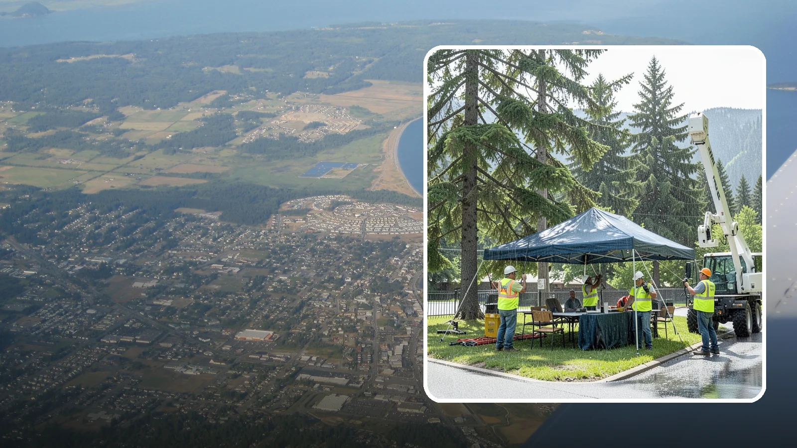 Tent & Canopy Setup in Oak Harbor, Island County, WA - Setup of event tents and canopies for Western Washington municipal gatherings and outdoor programs.