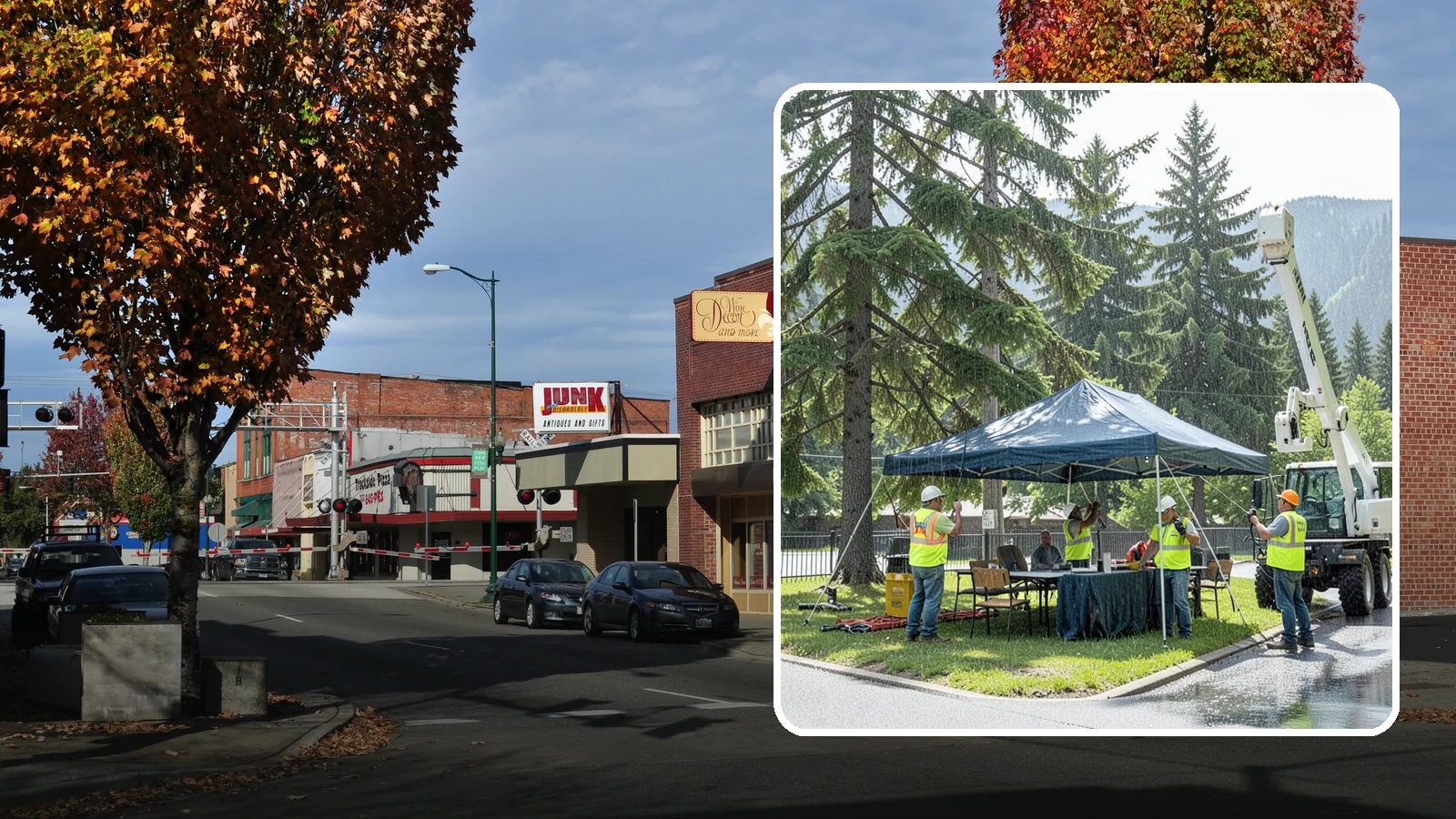Tent & Canopy Setup in Puyallup, Pierce County, WA - Setup of event tents and canopies for Western Washington municipal gatherings and outdoor programs.