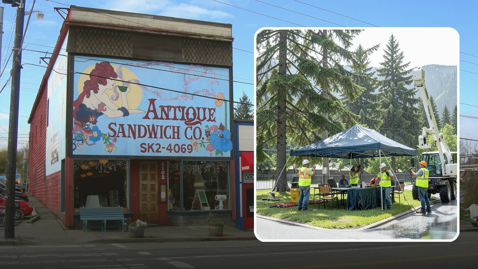 Tent & Canopy Setup in Ruston, Pierce County, WA - Setup of event tents and canopies for Western Washington municipal gatherings and outdoor programs.