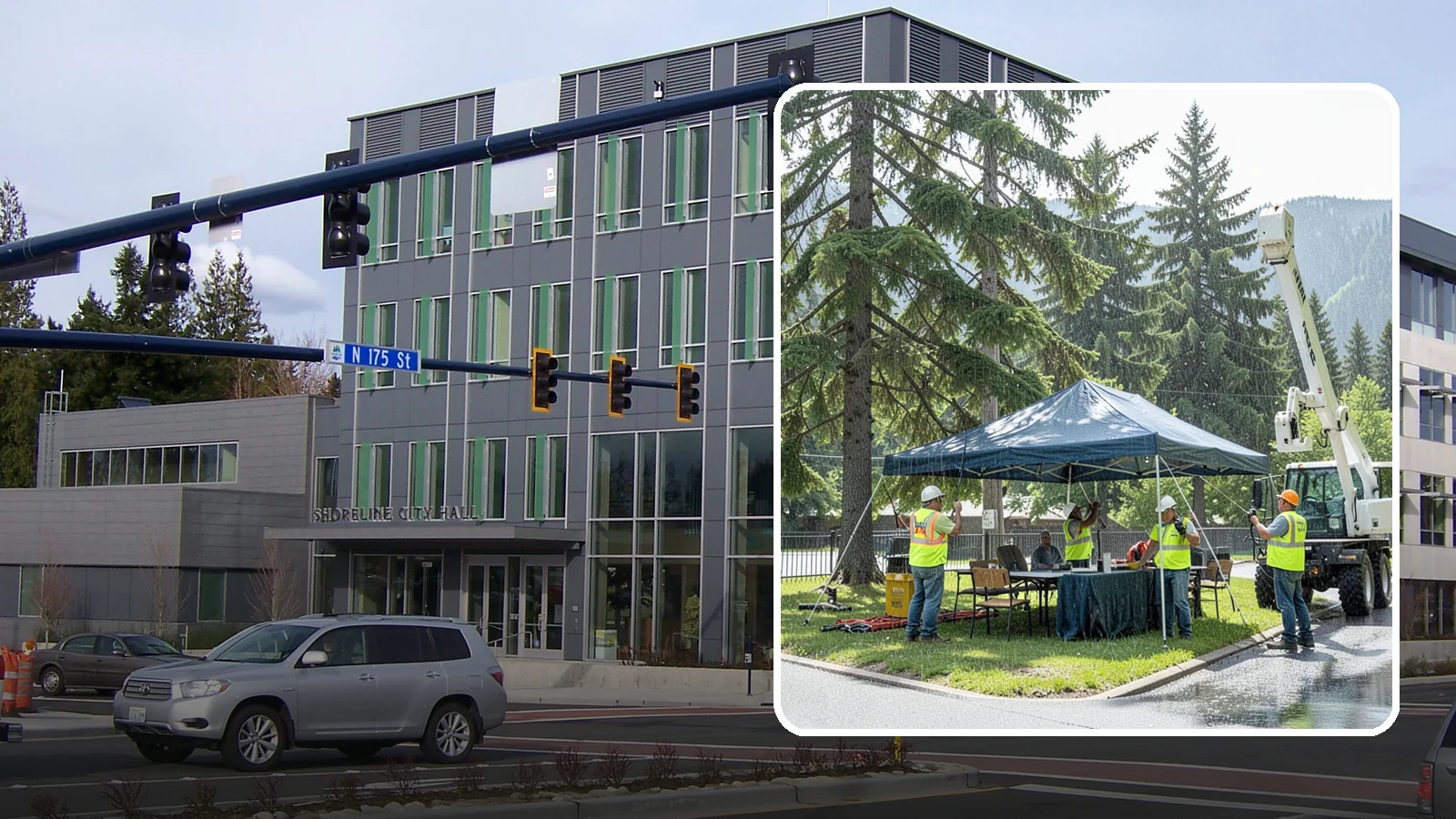 Tent & Canopy Setup in Shoreline, King County, WA - Setup of event tents and canopies for Western Washington municipal gatherings and outdoor programs.