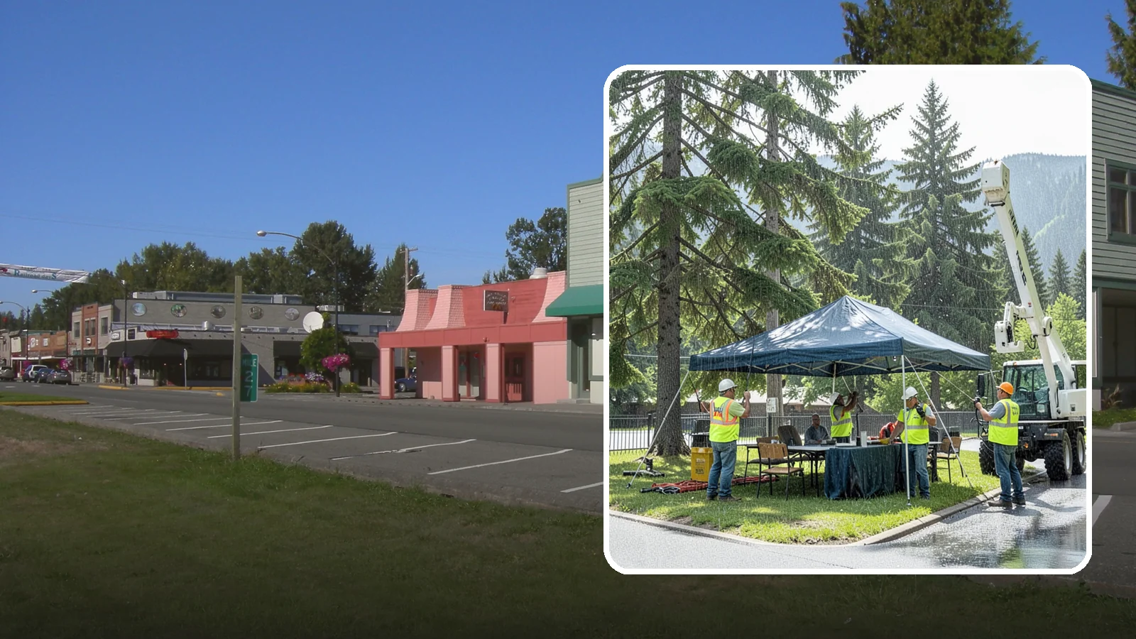 Tent & Canopy Setup in Snoqualmie, King County, WA - Setup of event tents and canopies for Western Washington municipal gatherings and outdoor programs.
