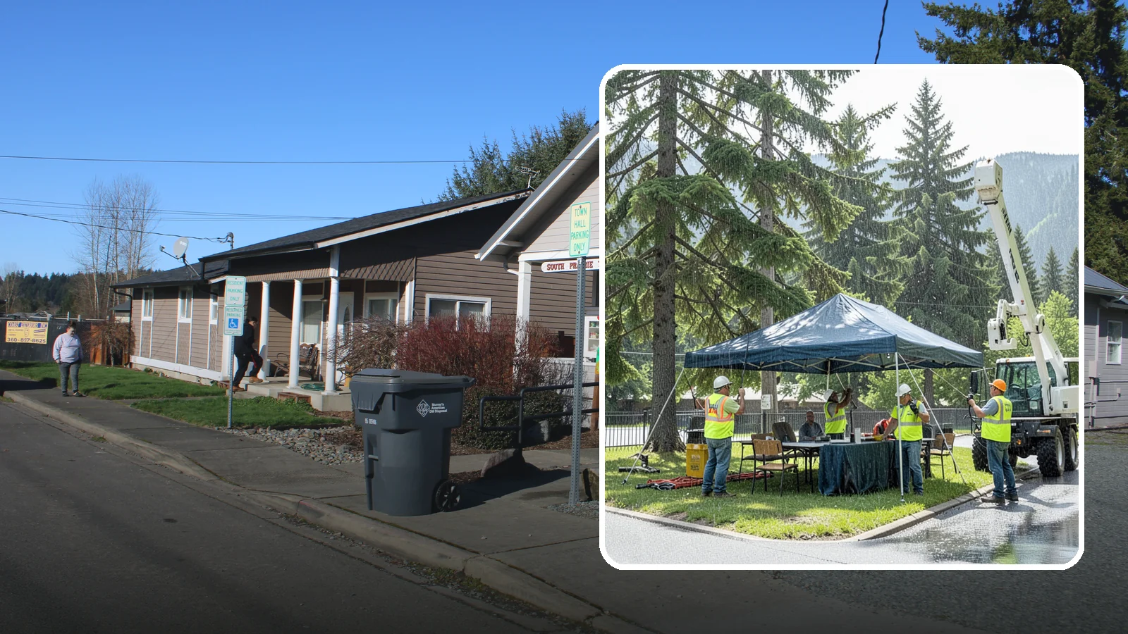 Tent & Canopy Setup in South Prairie, Pierce County, WA - Setup of event tents and canopies for Western Washington municipal gatherings and outdoor programs.