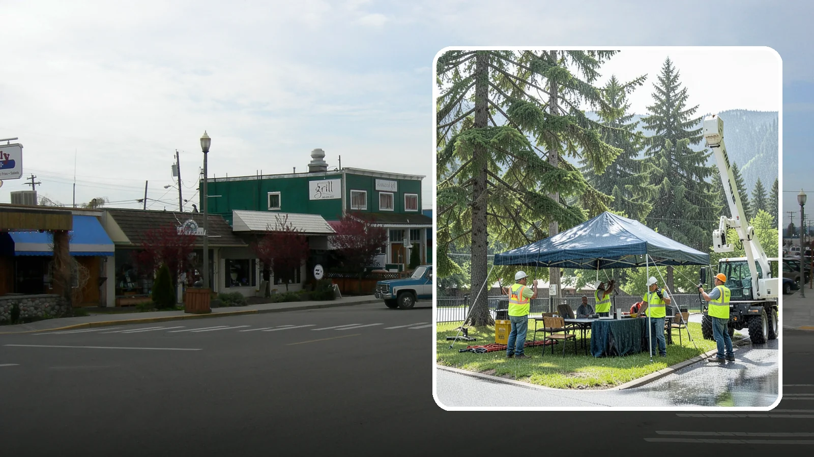 Tent & Canopy Setup in Stanwood, Snohomish County, WA - Setup of event tents and canopies for Western Washington municipal gatherings and outdoor programs.