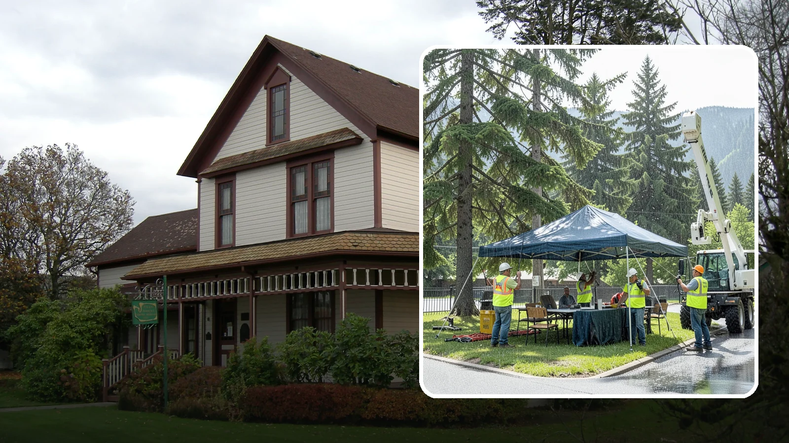 Tent & Canopy Setup in Sumner, Pierce County, WA - Setup of event tents and canopies for Western Washington municipal gatherings and outdoor programs.