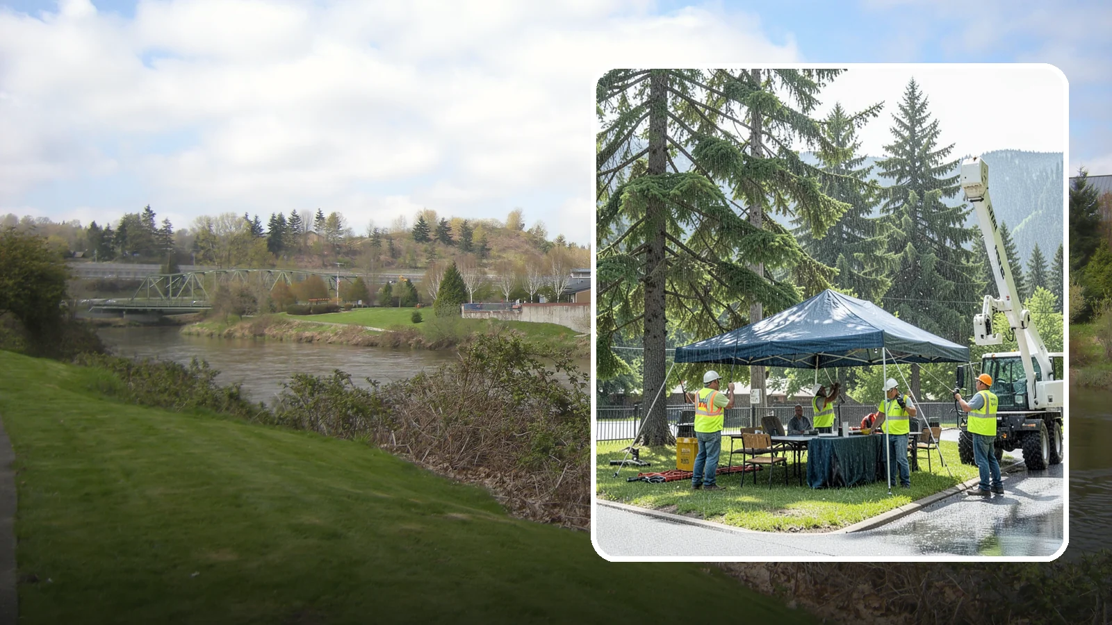 Tent & Canopy Setup in Tukwila, King County, WA - Setup of event tents and canopies for Western Washington municipal gatherings and outdoor programs.