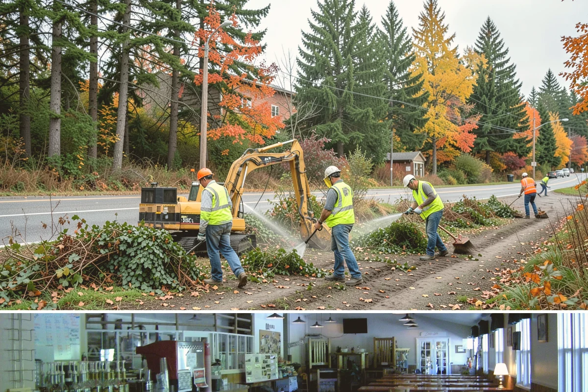 Thermoplastic Marking in Black Diamond, King County, WA - Thermoplastic bonds best in warm, dry conditions, so application is concentrated in the late spring through early fall window.