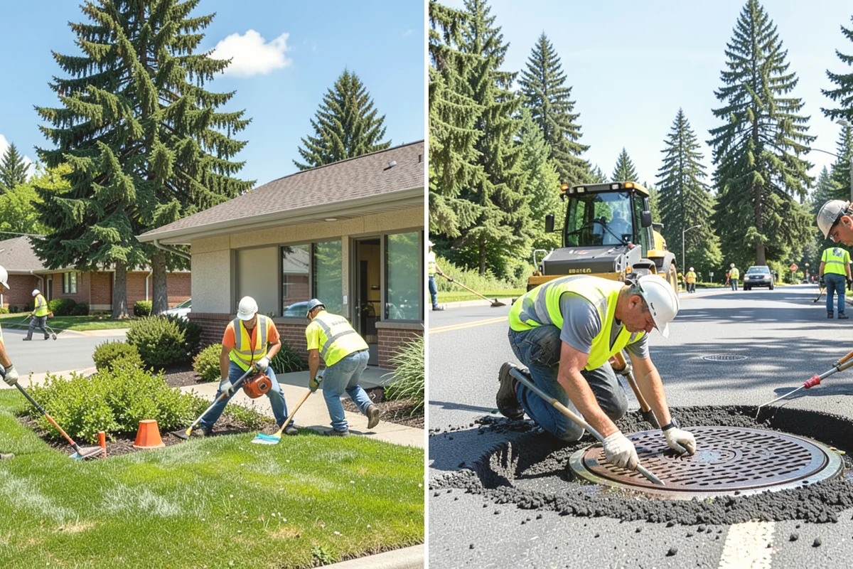 Thermoplastic Marking in Carbonado, Pierce County, WA - Clean and prepare the pavement and prime where required