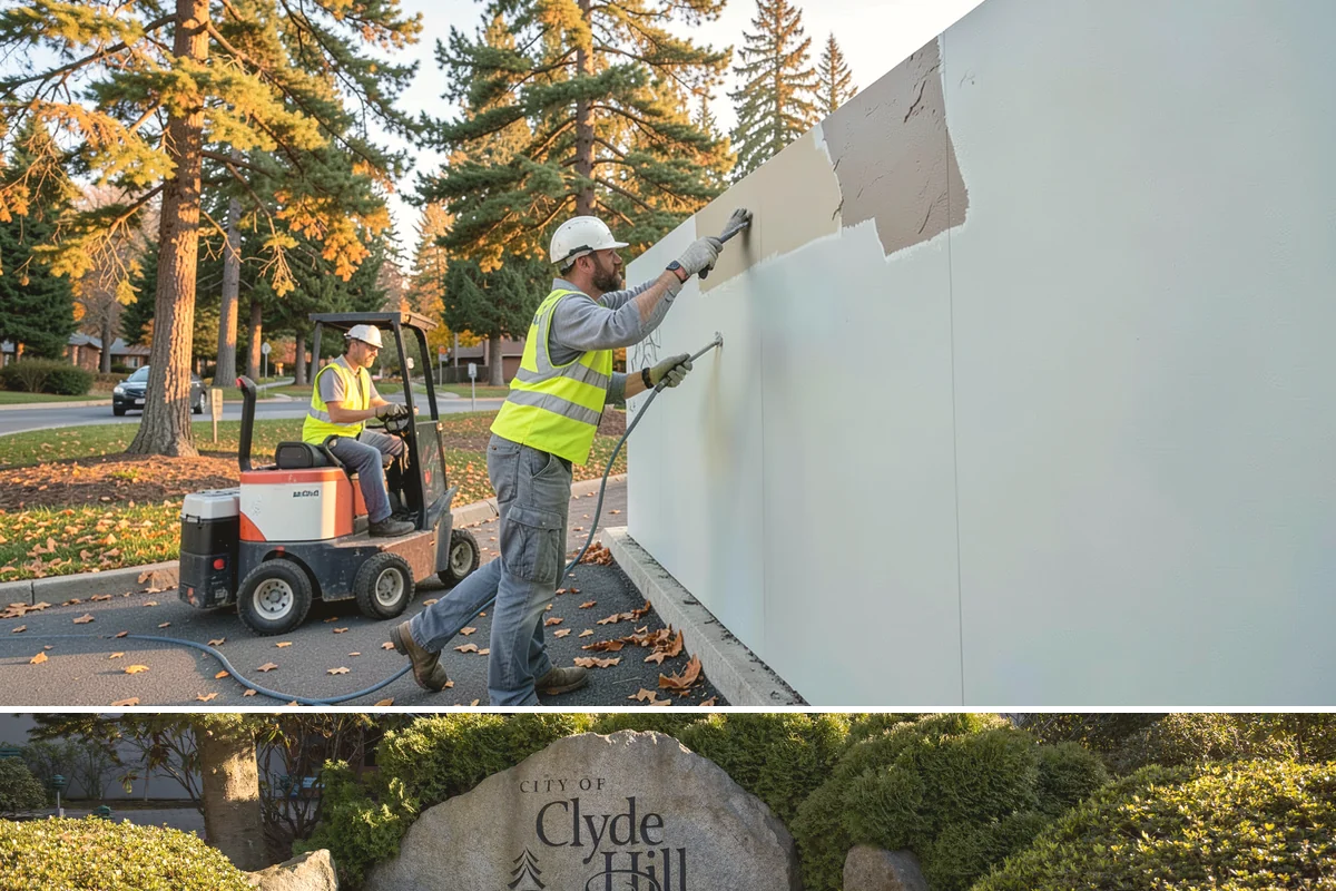 Thermoplastic Marking in Clyde Hill, King County, WA - Thermoplastic bonds best in warm, dry conditions, so application is concentrated in the late spring through early fall window.