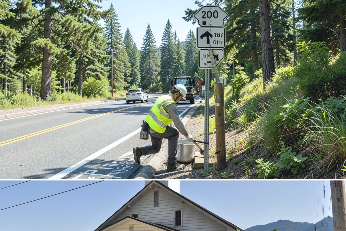 Thermoplastic Marking in Concrete, Skagit County, WA - Thermoplastic bonds best in warm, dry conditions, so application is concentrated in the late spring through early fall window.