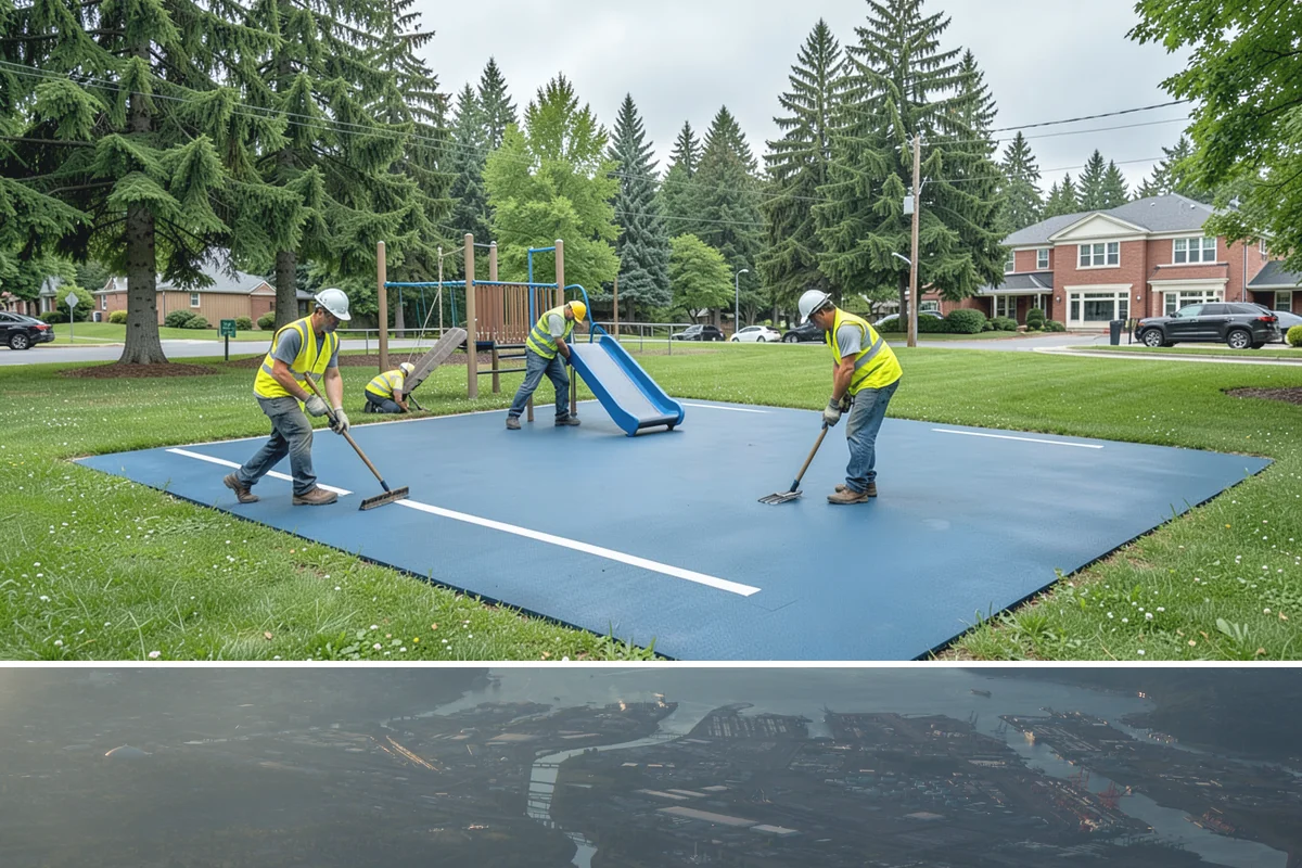 Thermoplastic Marking in Fife, Pierce County, WA - Thermoplastic bonds best in warm, dry conditions, so application is concentrated in the late spring through early fall window.