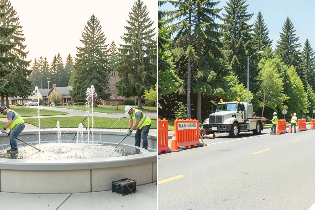 Thermoplastic Marking in Kirkland, King County, WA - Clean and prepare the pavement and prime where required