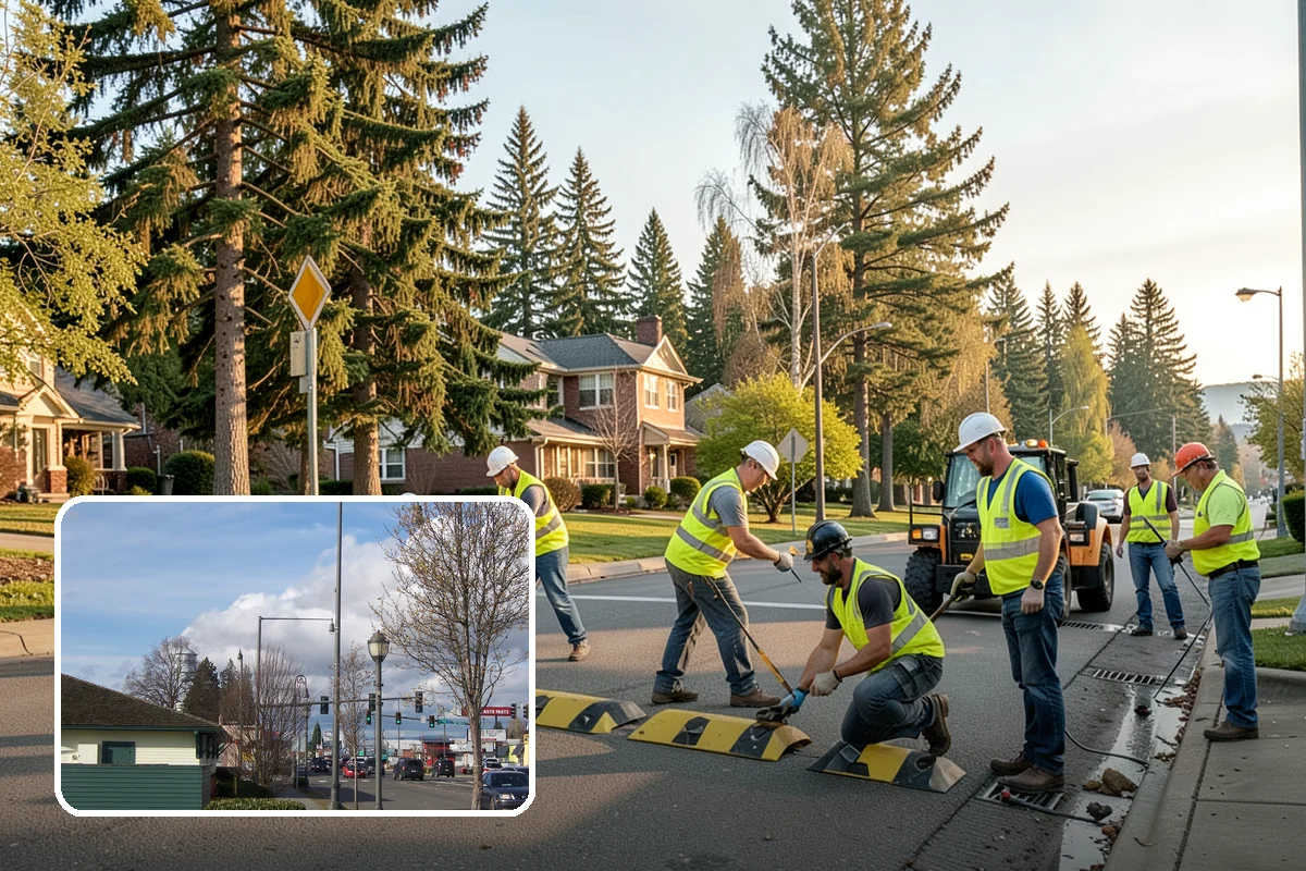 Thermoplastic Marking in Marysville, Snohomish County, WA - Lasts significantly longer than painted markings under traffic