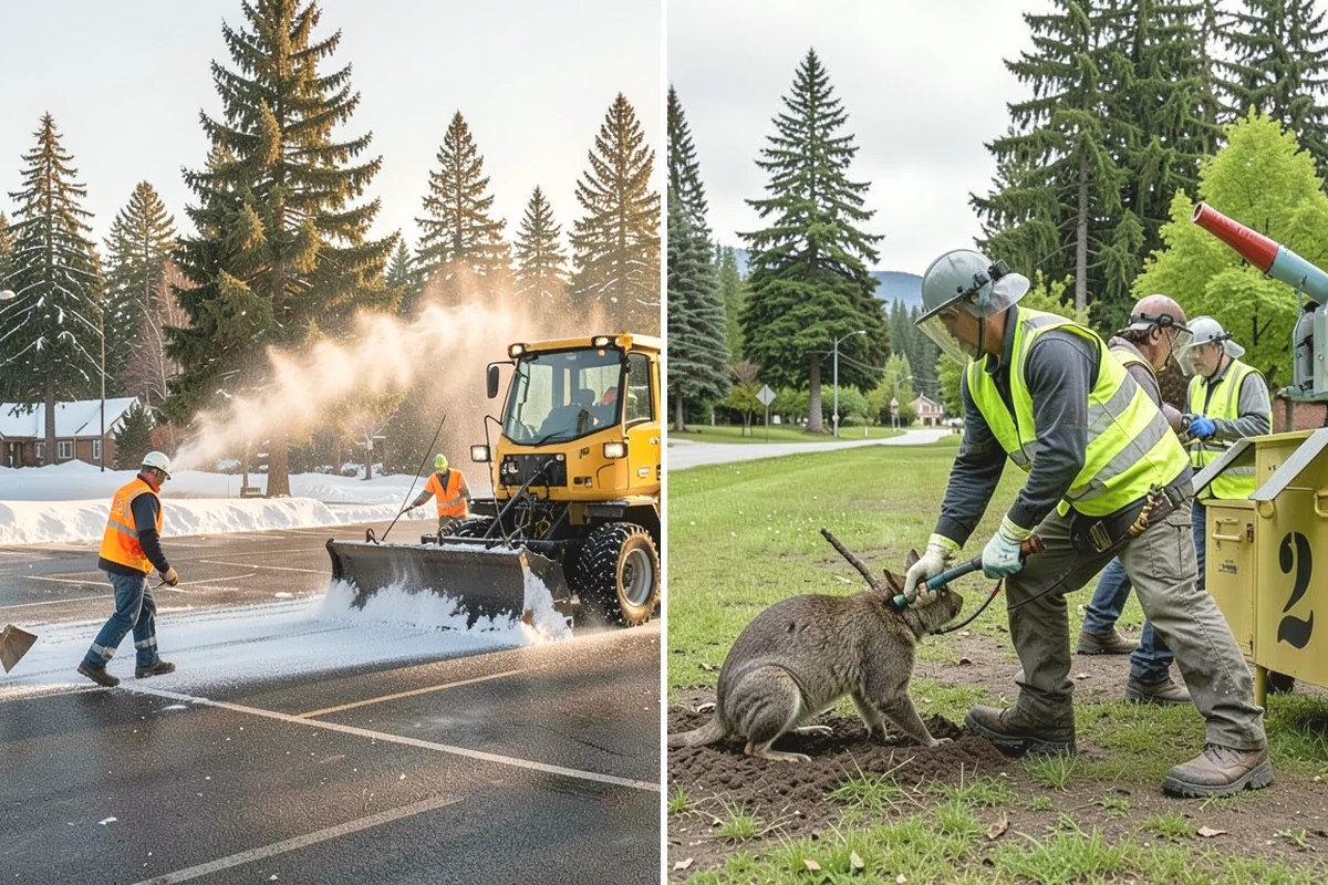 Thermoplastic Marking in Monroe, Snohomish County, WA - Clean and prepare the pavement and prime where required