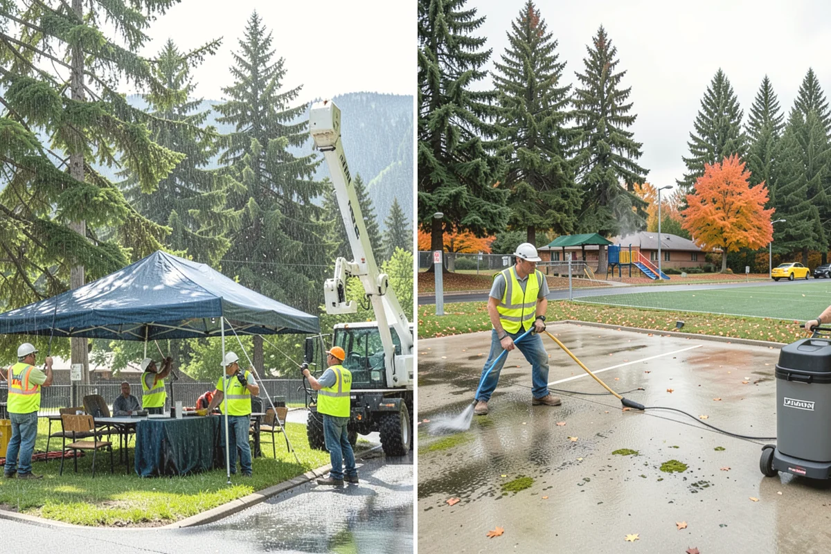 Thermoplastic Marking in Mountlake Terrace, Snohomish County, WA - Clean and prepare the pavement and prime where required