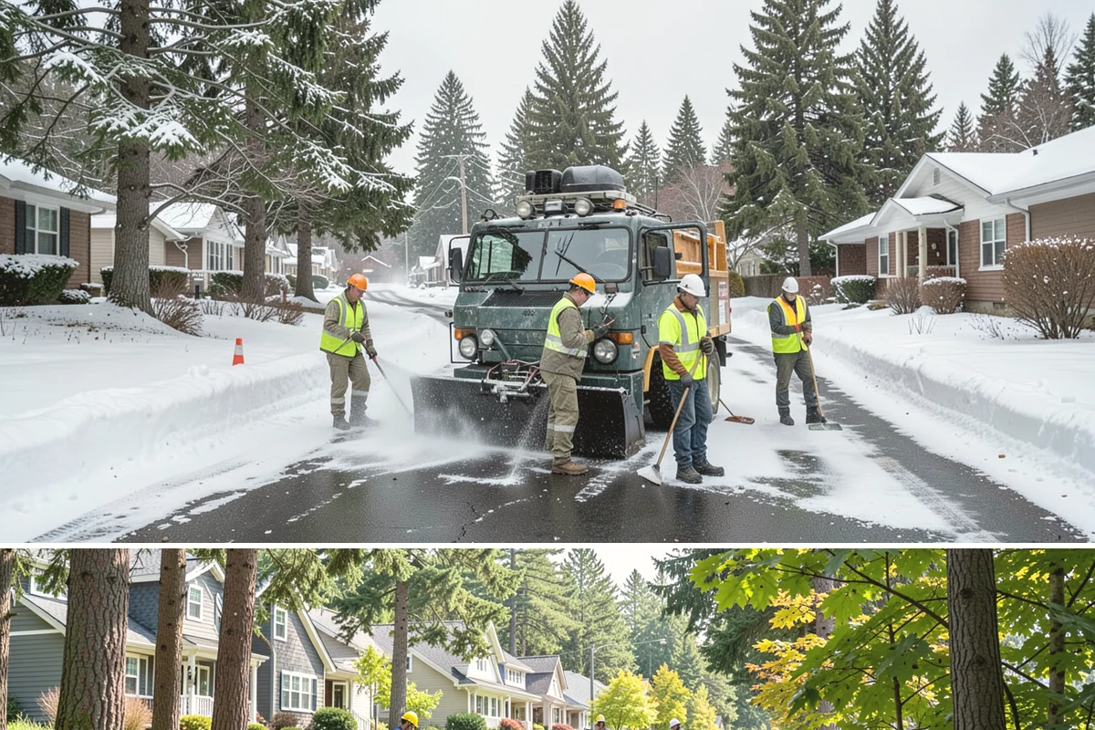 Thermoplastic Marking in Normandy Park, King County, WA - Thermoplastic bonds best in warm, dry conditions, so application is concentrated in the late spring through early fall window.