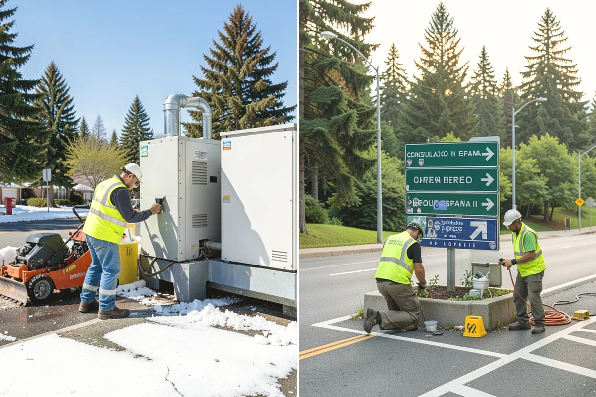 Thermoplastic Marking in Oak Harbor, Island County, WA - Clean and prepare the pavement and prime where required