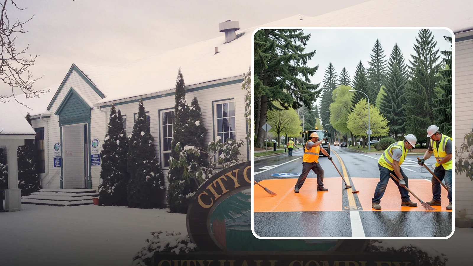 Thermoplastic Marking in Pacific, King County, WA - Application of durable thermoplastic pavement markings for crosswalks, stop bars, and lane lines on public roadways.