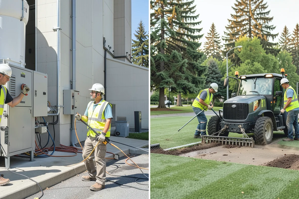 Thermoplastic Marking in Redmond, King County, WA - Clean and prepare the pavement and prime where required