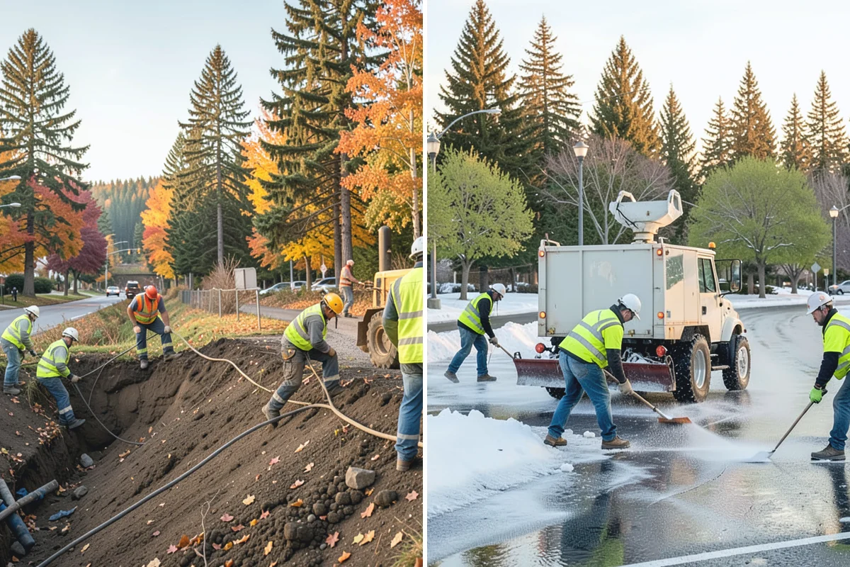 Thermoplastic Marking in Renton, King County, WA - Clean and prepare the pavement and prime where required