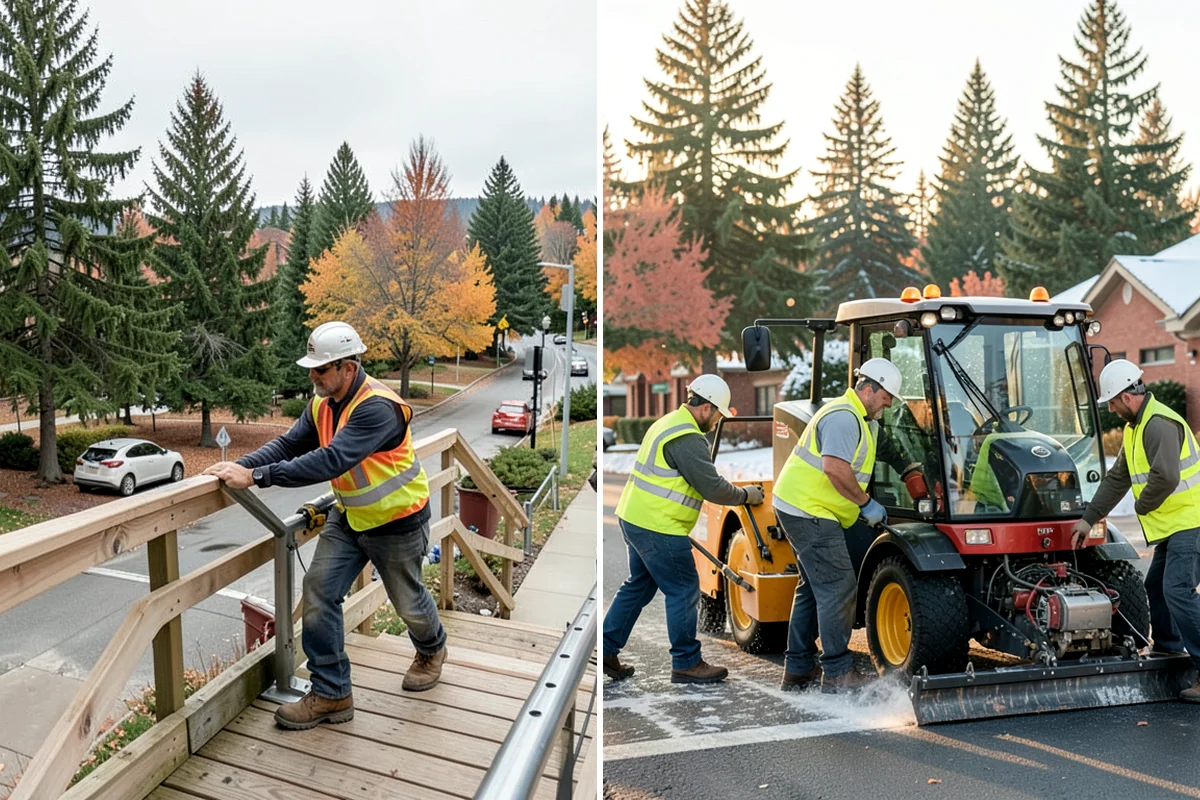 Thermoplastic Marking in Shoreline, King County, WA - Clean and prepare the pavement and prime where required